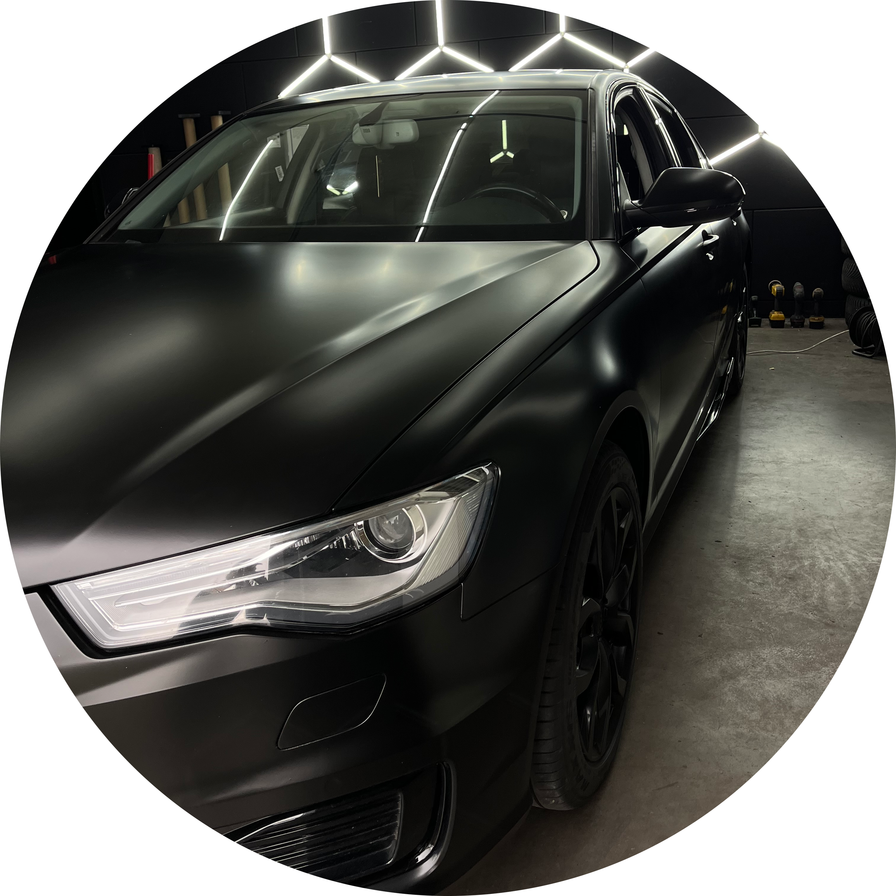 Audi a6 c7 wrap satin black