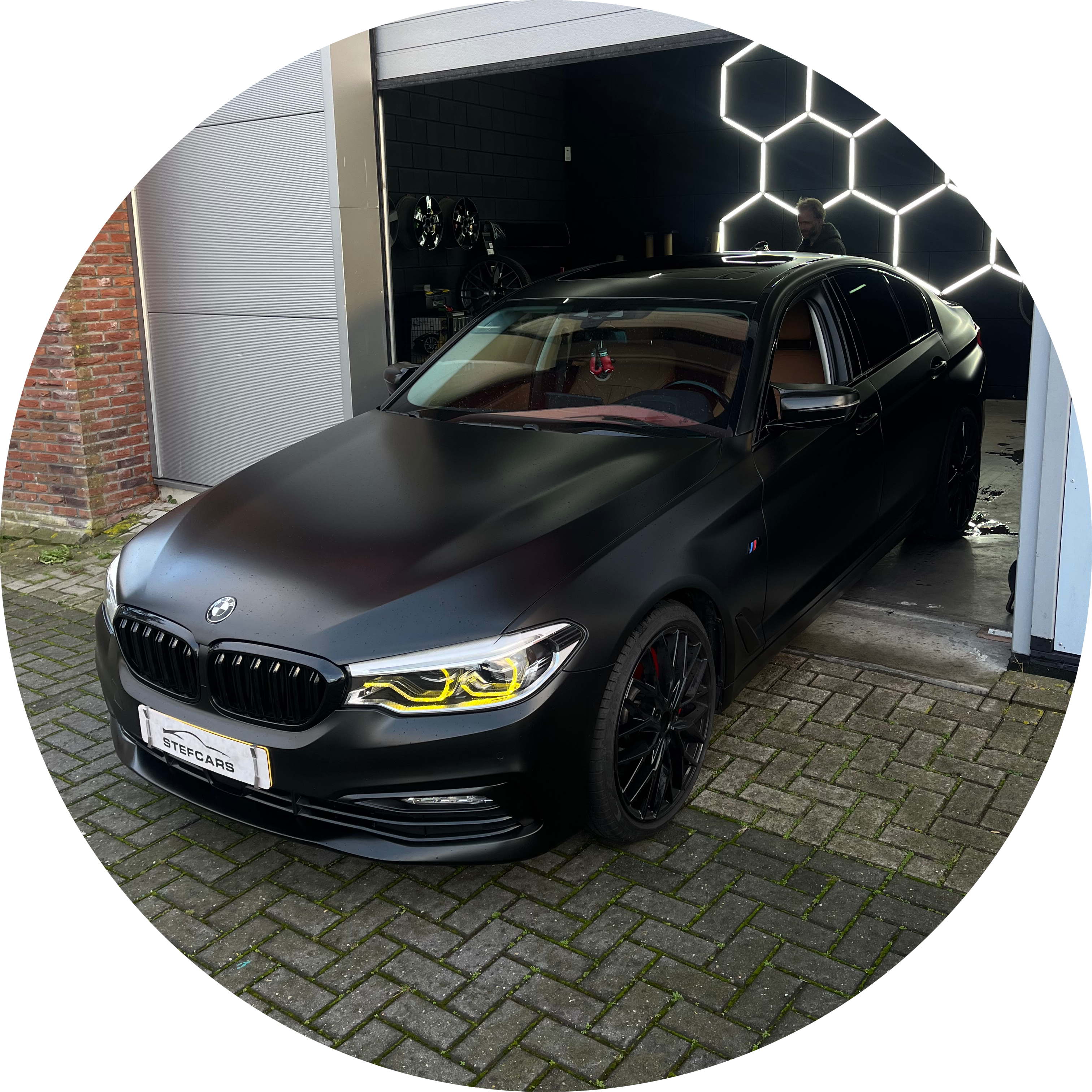 bmw g30 Stefcars wrap satin black